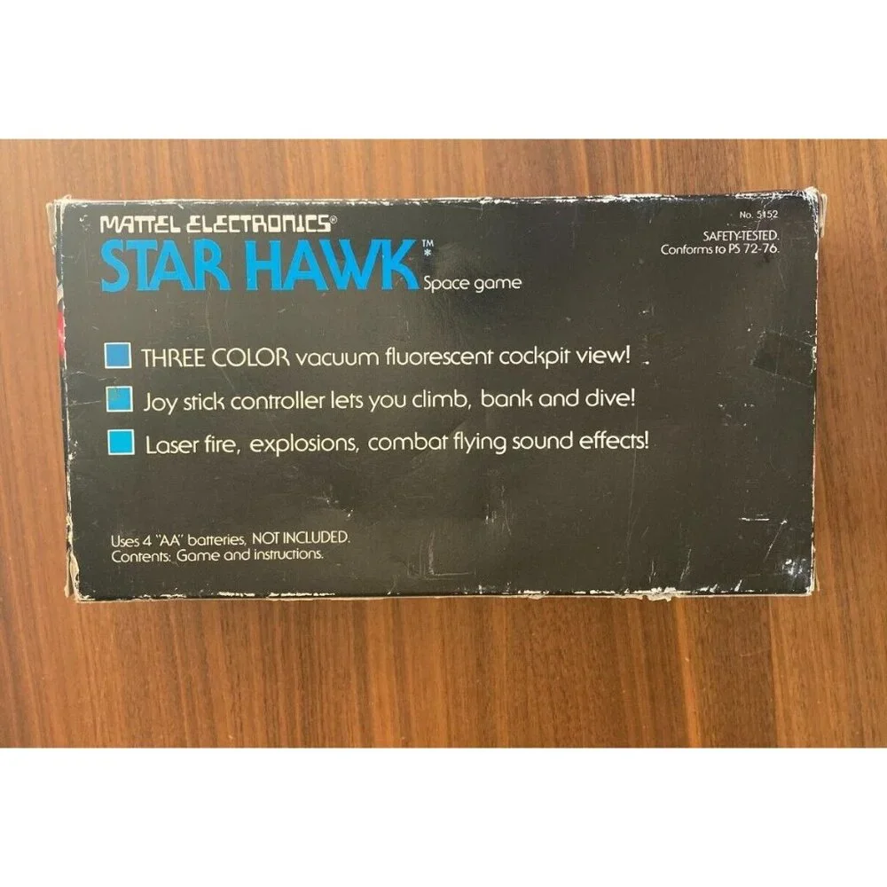 Star Hawk Handheld Video Game Mattel Electronics Vintage 1981